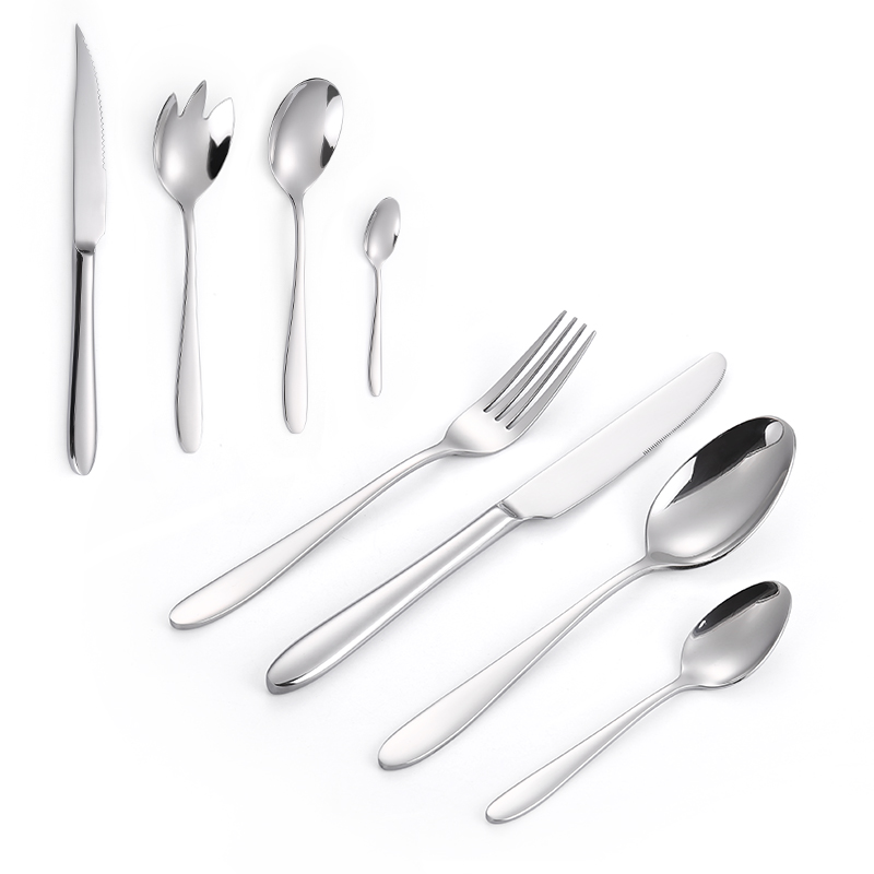 QZQ 18/10 Tabletop Stainless Steel Flatware Serving Utensil Set Spoons ...