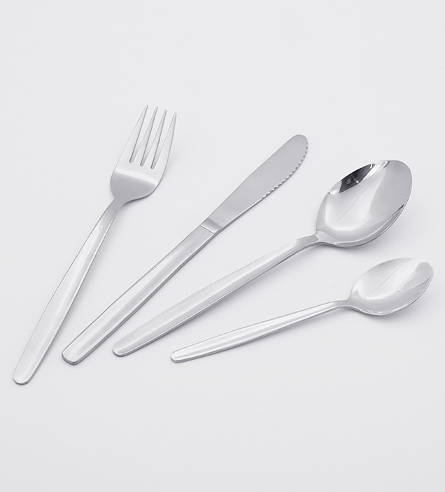 Wholesale Simple Design Mirror Polish Food Grade Stainless Steel Cutlery Flatware Silverware Set for Restaurant Hotel