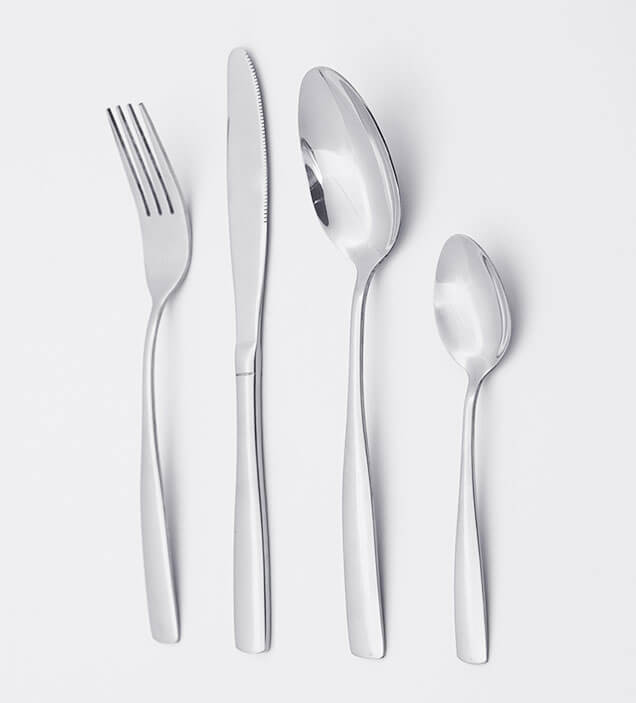 QZQ Reusable Wholesale 18/10 Stainless Steel Cutlery Flatware Set Silverware for Restaurant Hotel