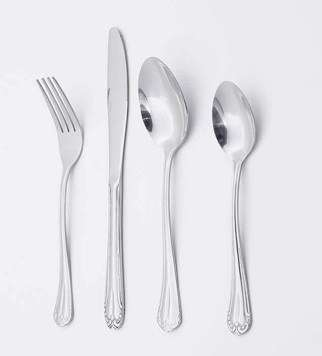 QZQ Royal Elegant Stainless Steel Cutlery Flatware Set Silverware Wholesale for Restaurant Hotel Amazon