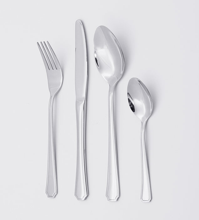 QZQ High Quality Elegant Stainless Steel Cutlery Flatware Set Silverware Wholesale for Restaurant Hotel Amazon