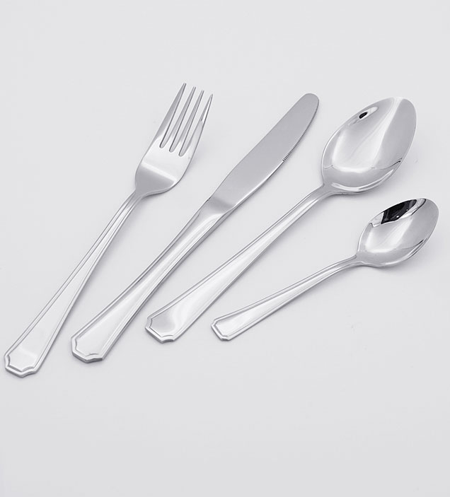 QZQ High Quality Elegant Stainless Steel Cutlery Flatware Set Silverware Wholesale for Restaurant Hotel Amazon