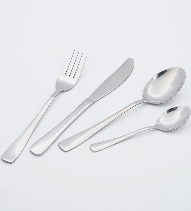 QZQ Wholesale Silverware Stainless Steel Cheap Cutlery Food Grade Flatware Set for Restaurant Hotel Amazon