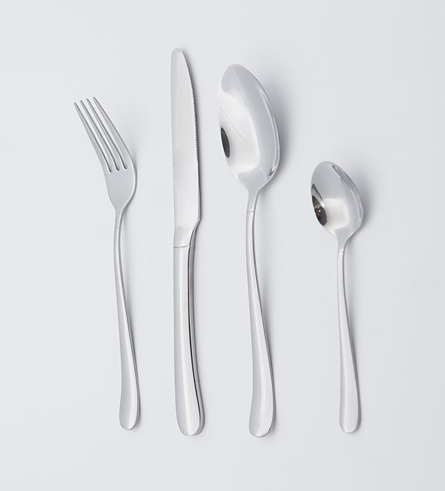 QZQ Stylish Silverware Wholesale Stainless Steel Cutlery Food Grade Flatware Set for Restaurant Hotel Amazon