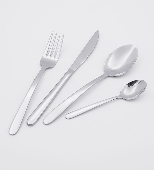 QZQ Simple Design Cutlery Set Wholesale Stainless Steel Silverware Food Grade Flatware Set for Restaurant Hotel Amazon