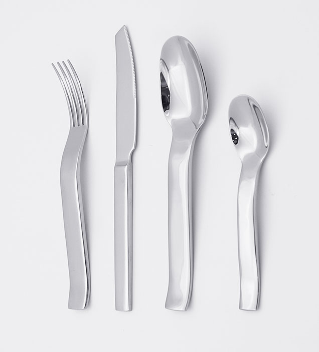 QZQ Wholesale Custom 18/10 Stainless Steel Silverware Flatware 4 Piece Unique design Thick Cutlery Set