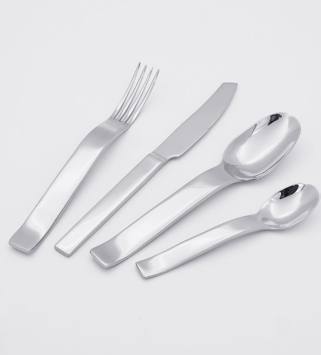 QZQ Wholesale Custom 18/10 Stainless Steel Silverware Flatware 4 Piece Unique design Thick Cutlery Set