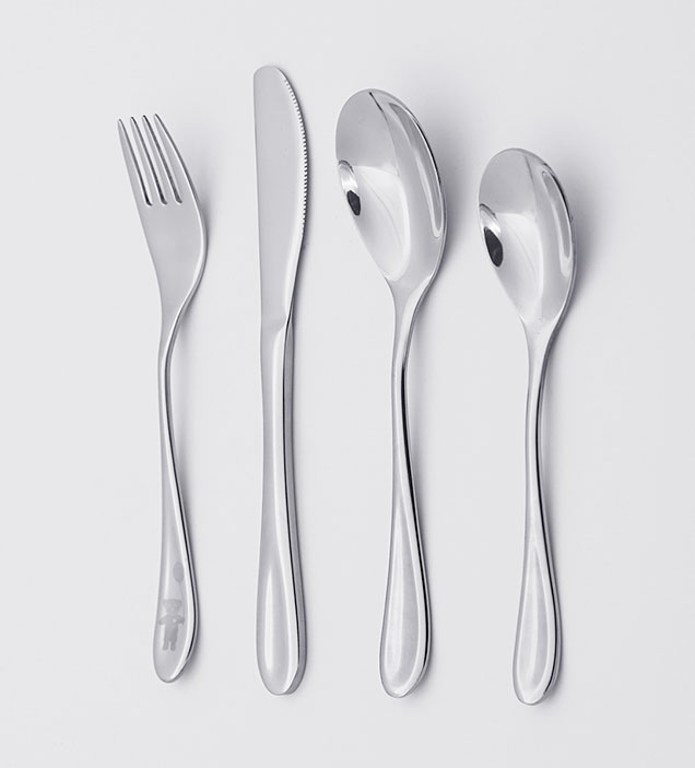 QZQ Wholesale Toddler Silverware Kids Flatware 18/10 Stainless Steel Children Cutlery Set