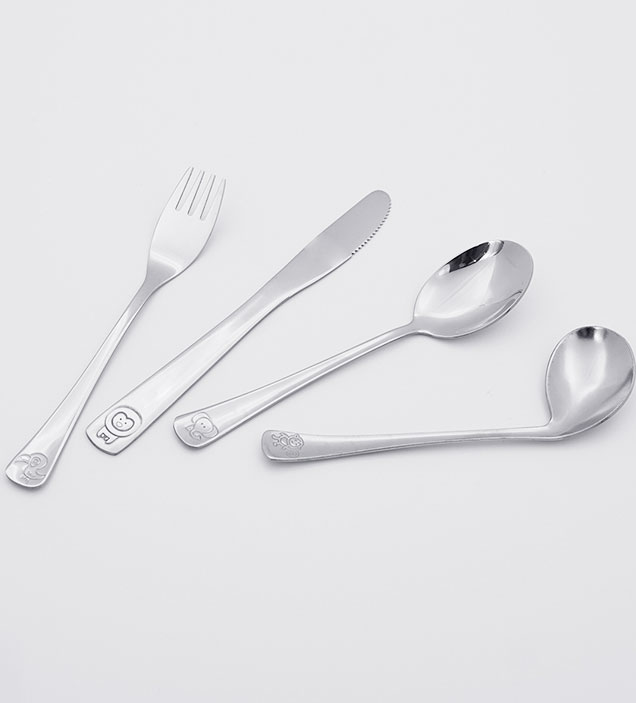 18/8 Stainless Steel Children Cutlery Set, Kids Silverware Flatware with Funny Pattern