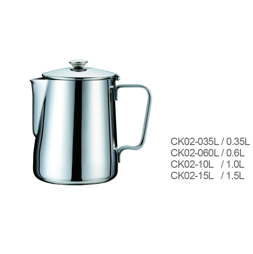 Best Selling Stainless Steel Milk Frothing Jug with Stainless Steel Lid  Factory