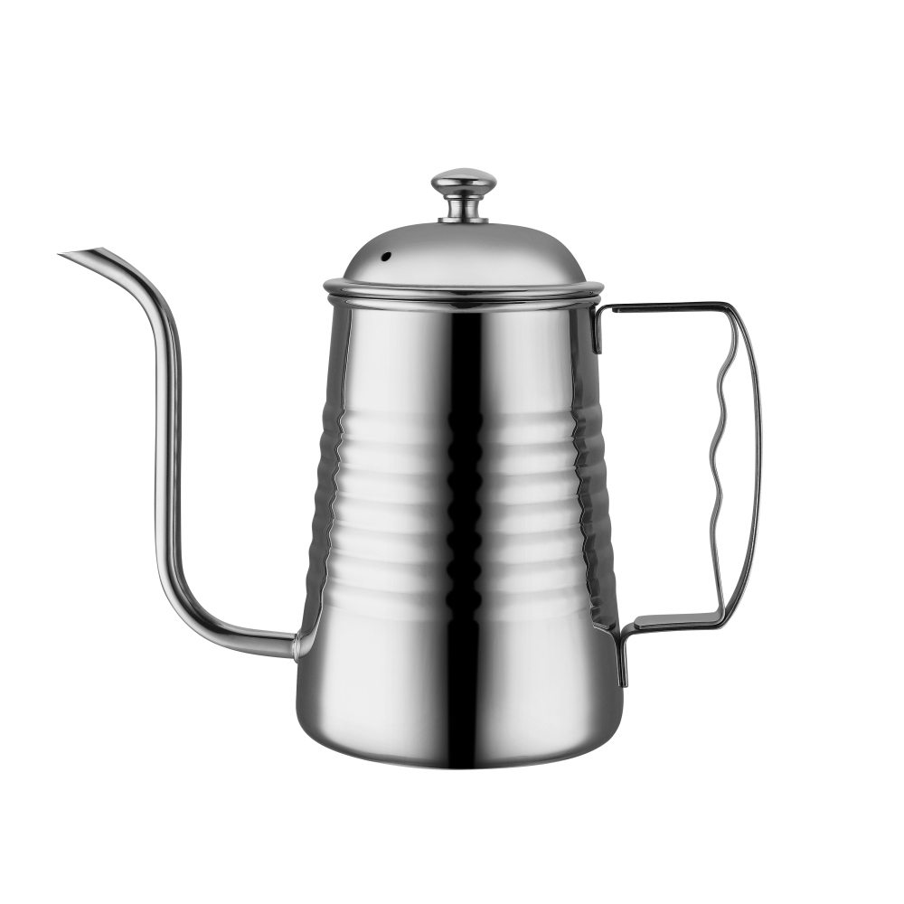 Factory Wholesale 304 Stainless Steel Gooseneck Pour Over Drip Coffee Kettle with Stainless Steel Handle