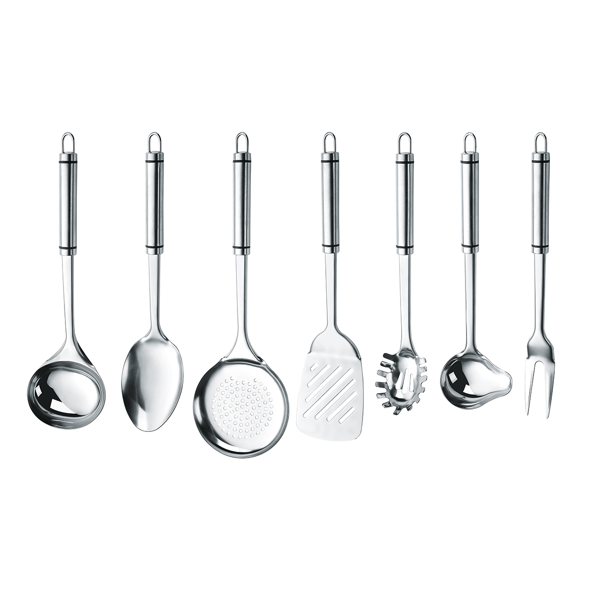 Complete 410 Private Label Cooking Tools Kitchen Utensils Stainless Steel