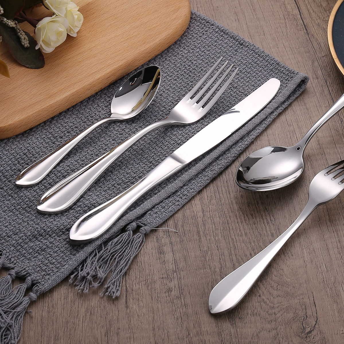 QZQ Top Rated Elegant Silverware Stainless Steel Cutlery Food Grade ...