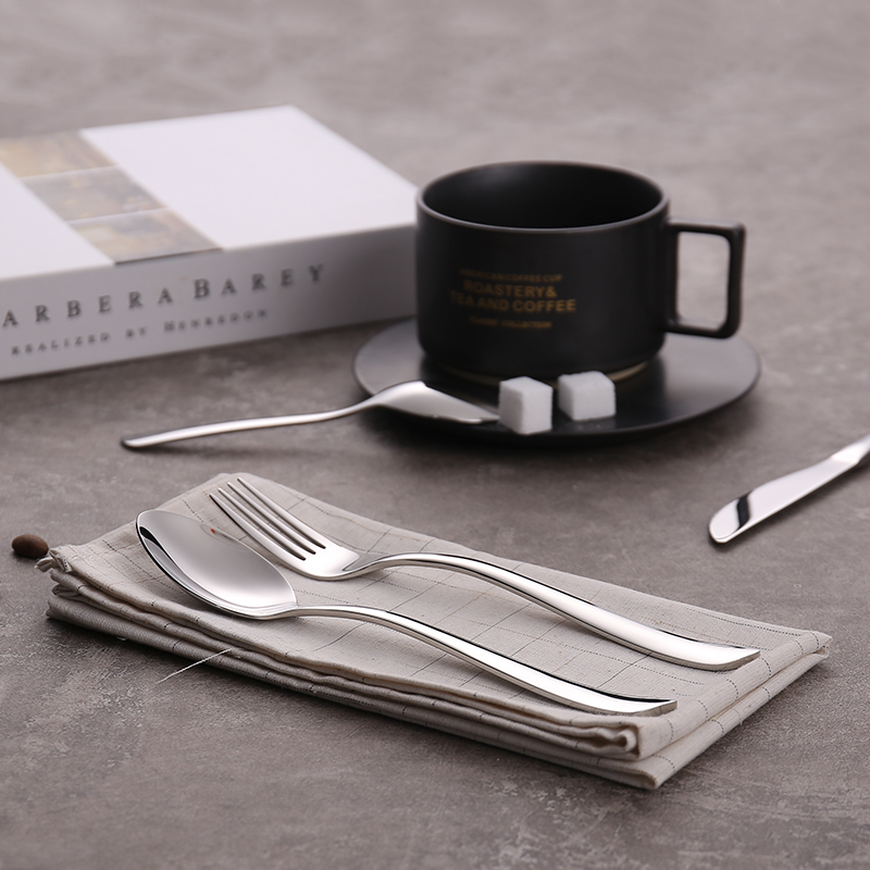 QZQ High Quality Modern Elegant Stainless Steel Cutlery Flatware Set Food Grade Silverware Wholesale
