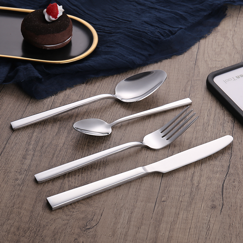 QZQ High Quality Stylish Stainless Steel Cutlery Flatware Set Food