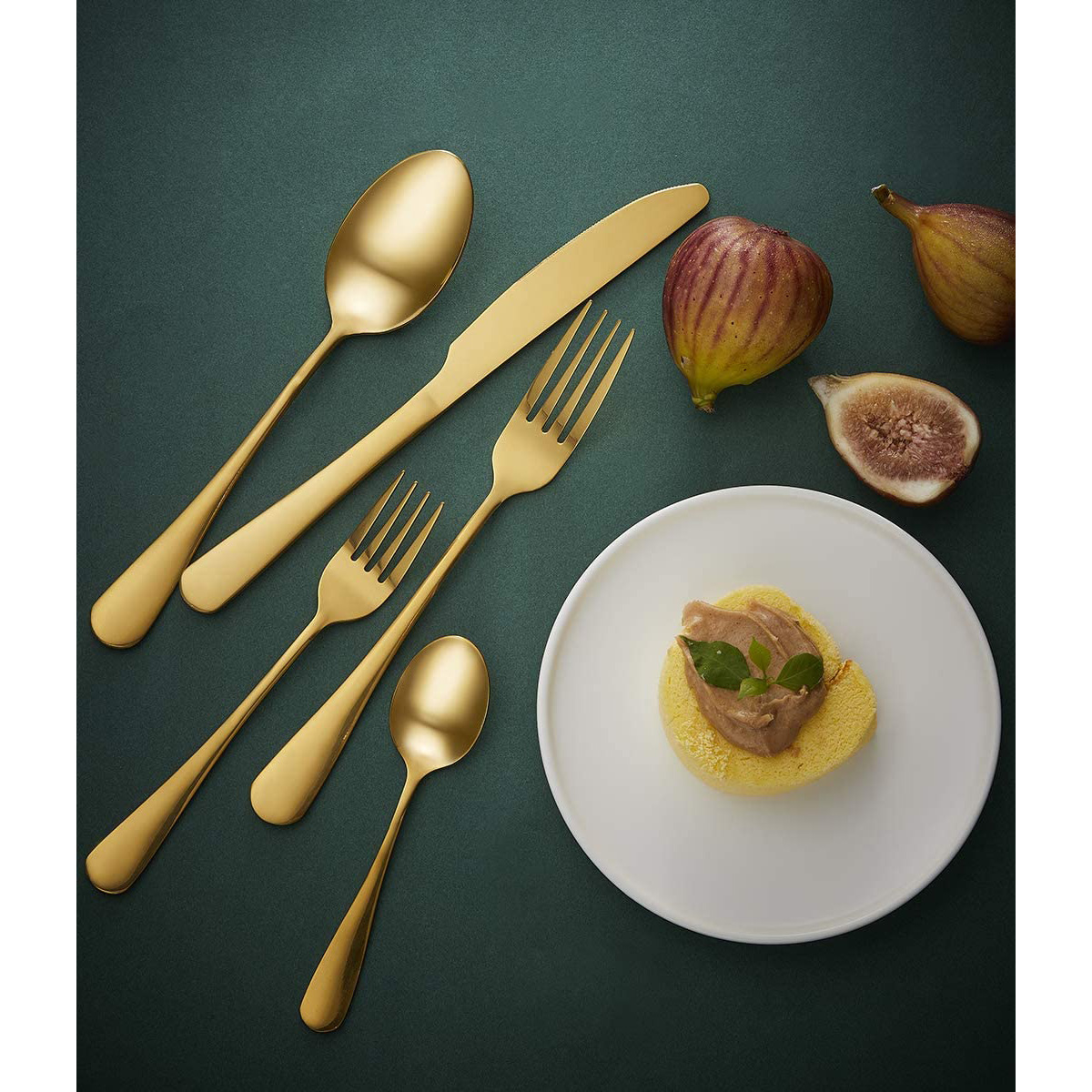 Wholesale Amazon Hot Gold Flatware Restaurant Shiny Stainless Steel Cutlery Set