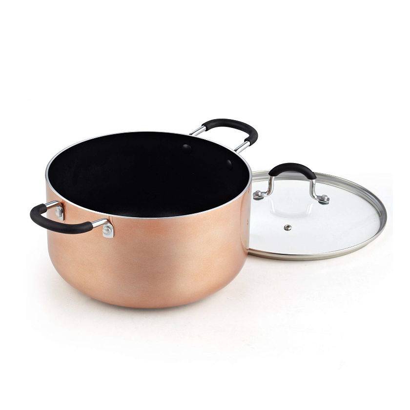Copper Nonstick Cookware Set Dishwasher and Oven safe Pots and Pans
