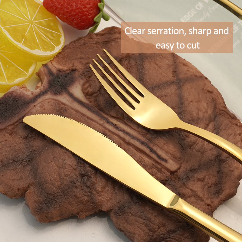 High-Quality Modern Elegant Stainless Steel Cutlery Flatware Set Food Grade Silverware
