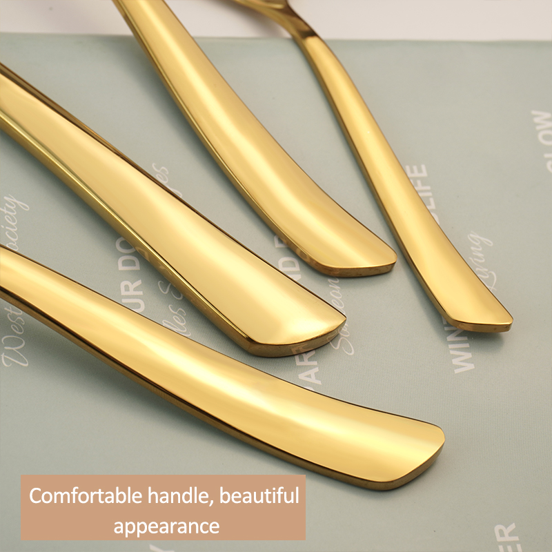 High-Quality Modern Elegant Stainless Steel Cutlery Flatware Set Food Grade Silverware