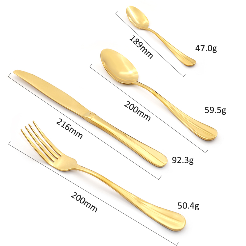 High Quality Modern Design Stainless Steel Cutlery Flatware Set Food Grade Silverware Wholesale for Restaurant Hotel Amazon