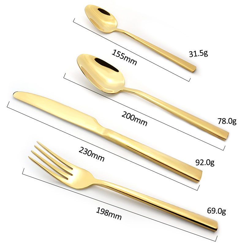 High Quality Stylish Stainless Steel Cutlery Flatware Set Food Grade Silverware Wholesale for Restaurant Hotel Amazon