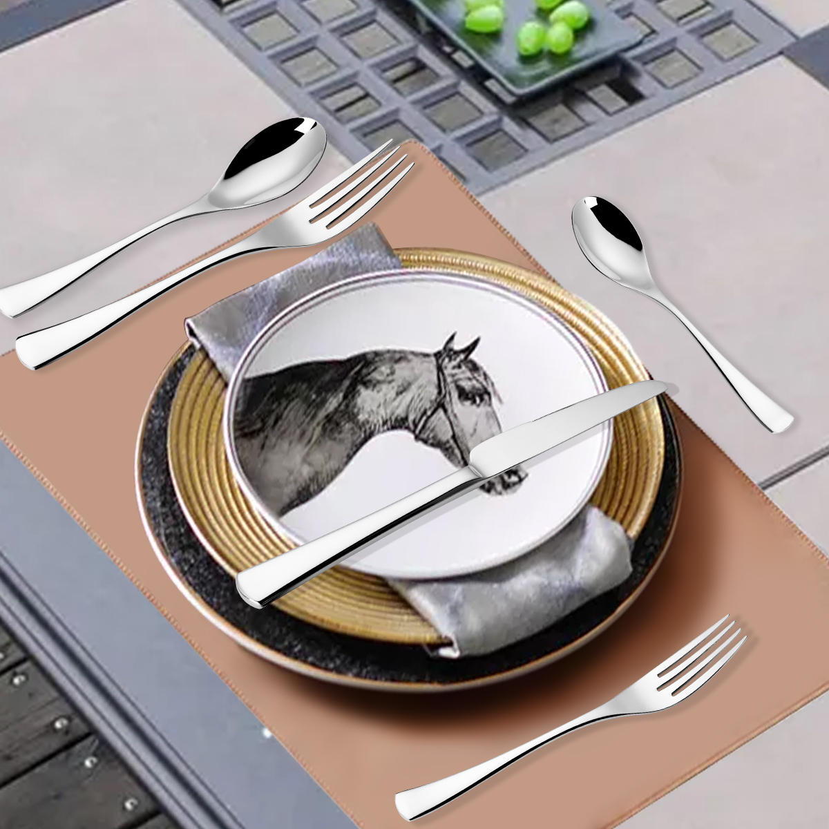 Luxury Wedding 5Pcs Stainless Steel Cutlery Set