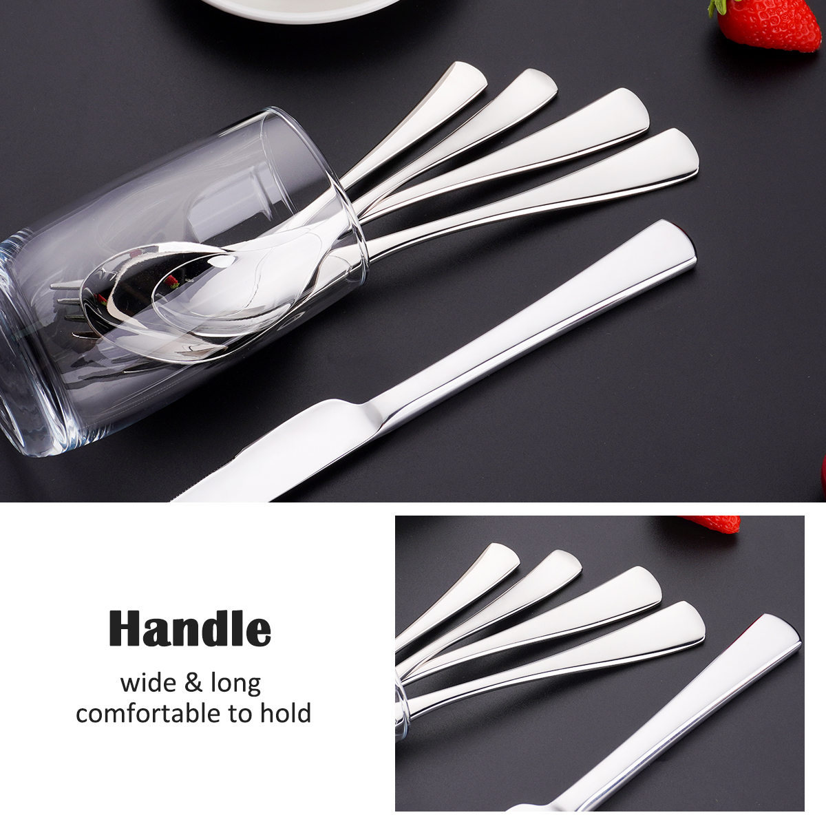 Luxury Wedding 5Pcs Stainless Steel Cutlery Set