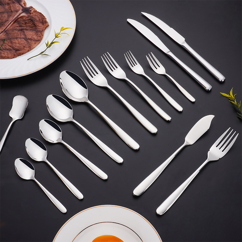 Custom High Quality Silverware Thick Elegant Design Flatware 304 Stainless Steel Cutlery Set