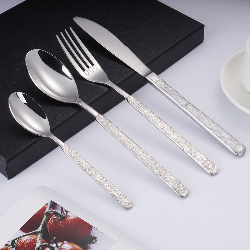 Portable Cutlery Set 4pcs Stainless Steel Silverware Set with Case