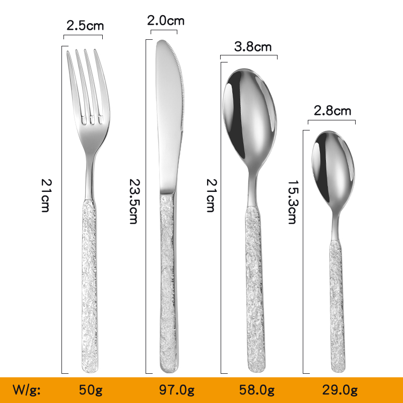 Spiral Handle Stainless Steel Cutlery Set