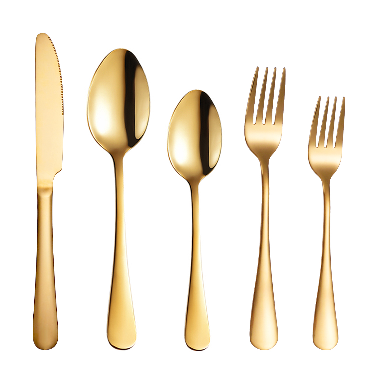 Hot Gold Restaurant Flatware Shiny Stainless Steel Cutlery Set