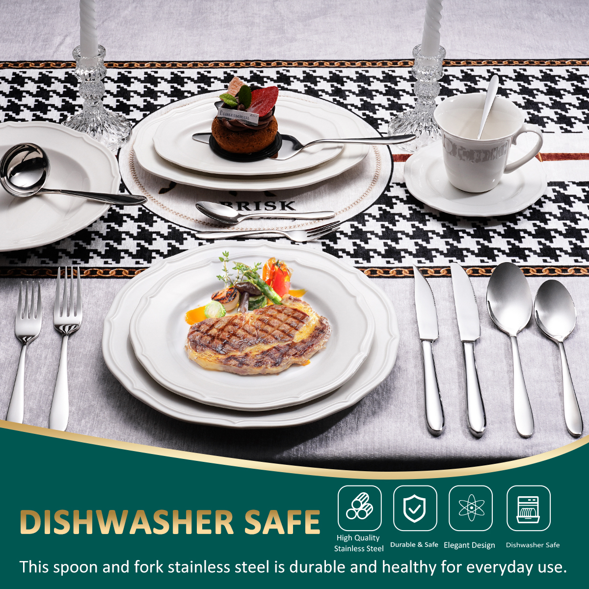 21Pcs Stainless Steel Cutlery 18/10