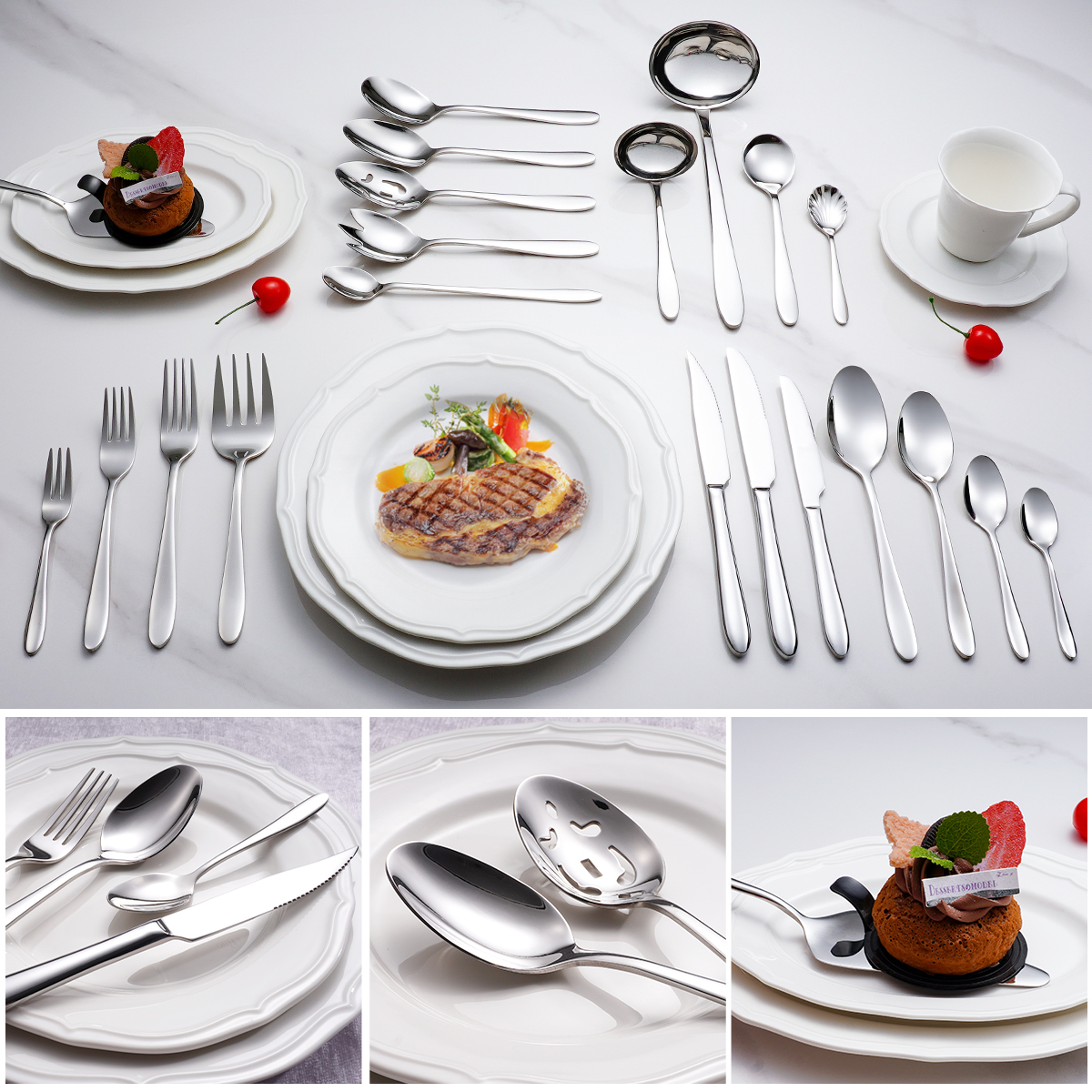 21Pcs Stainless Steel Cutlery 18/10