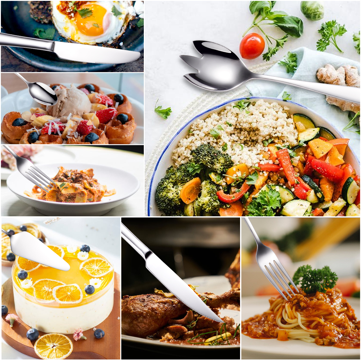 21Pcs Stainless Steel Cutlery 18/10