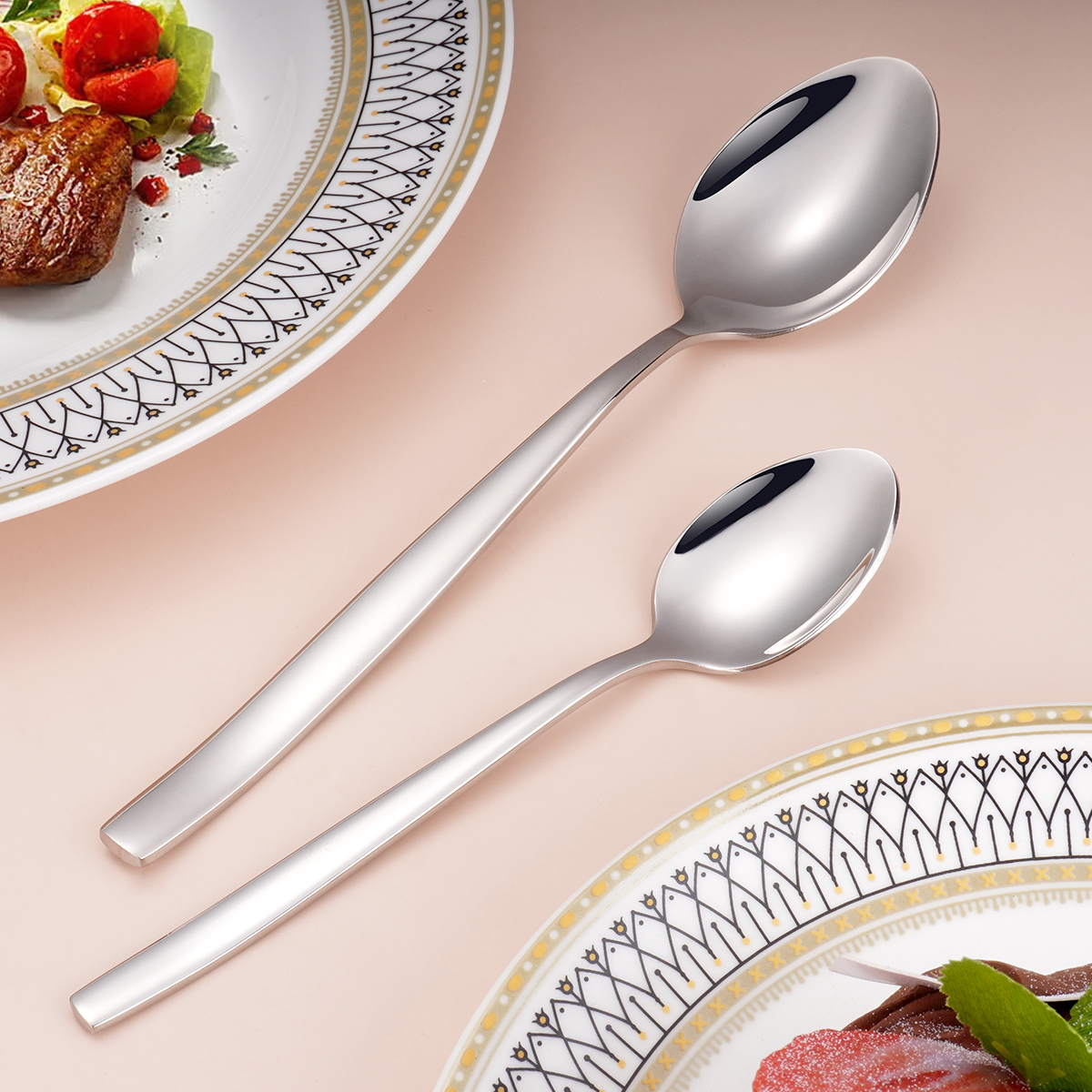 4 Pieces Stainless-Steel Silverware Set