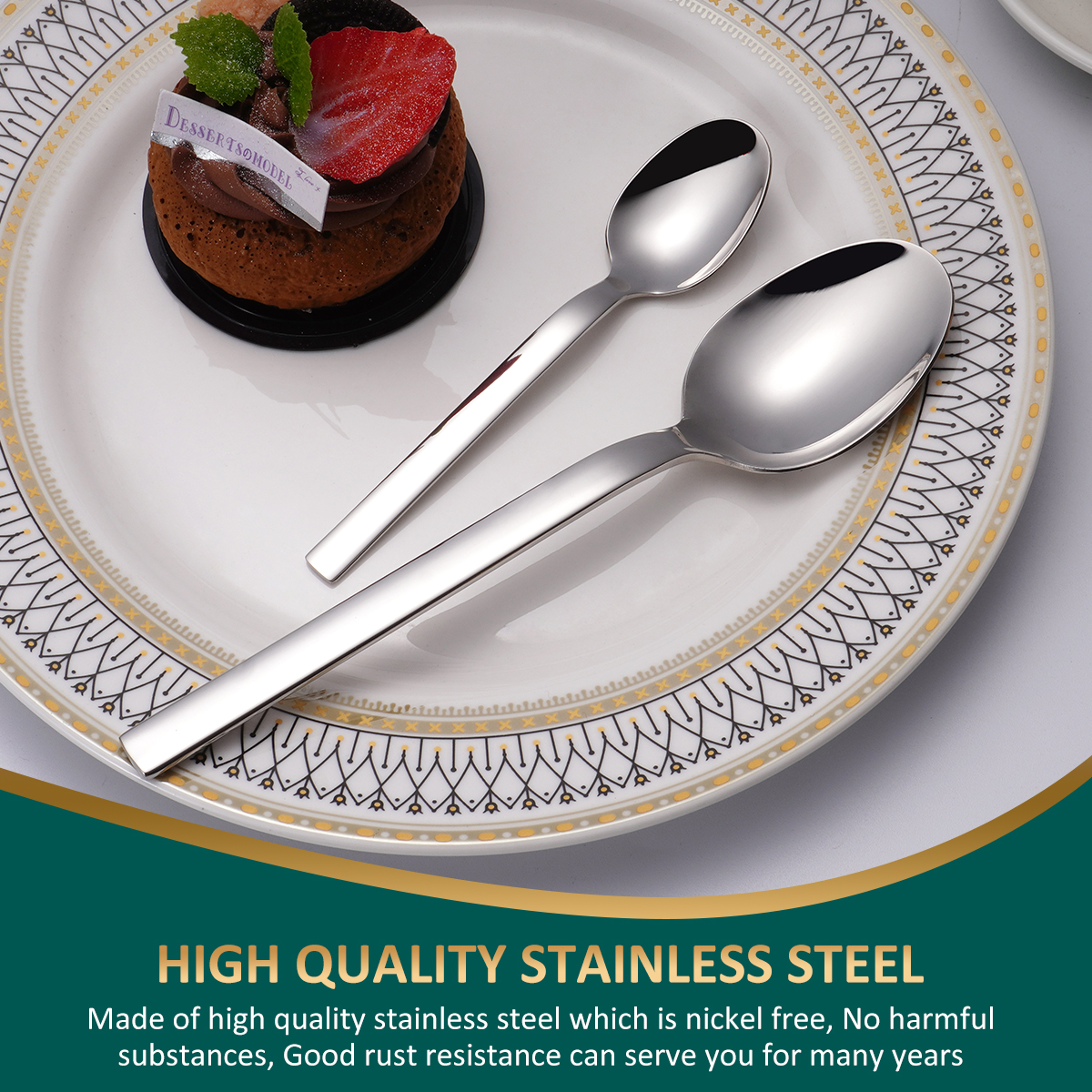 5 Pieces Thick Stainless Steel Cutlery Set