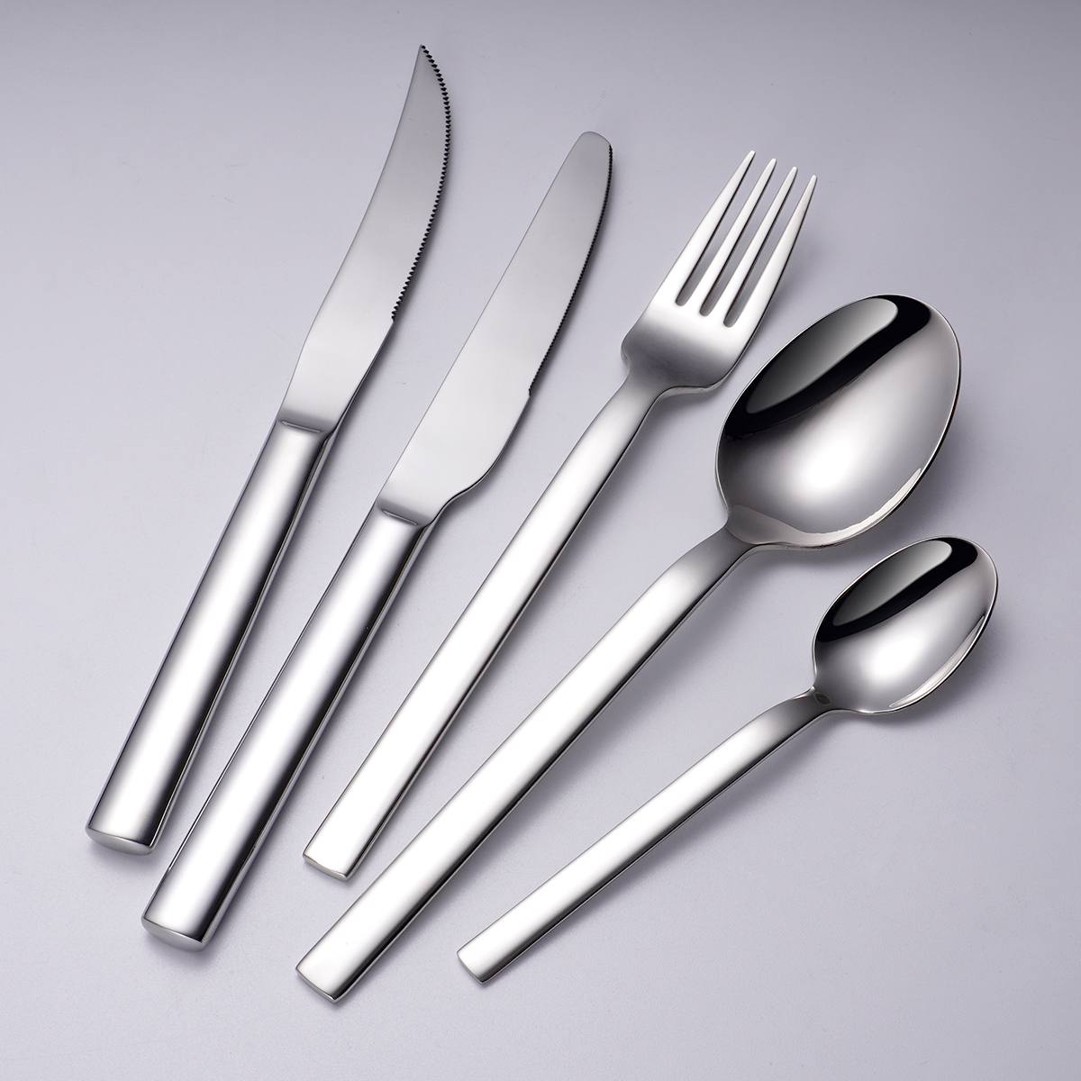 5 Pieces Thick Stainless Steel Cutlery Set