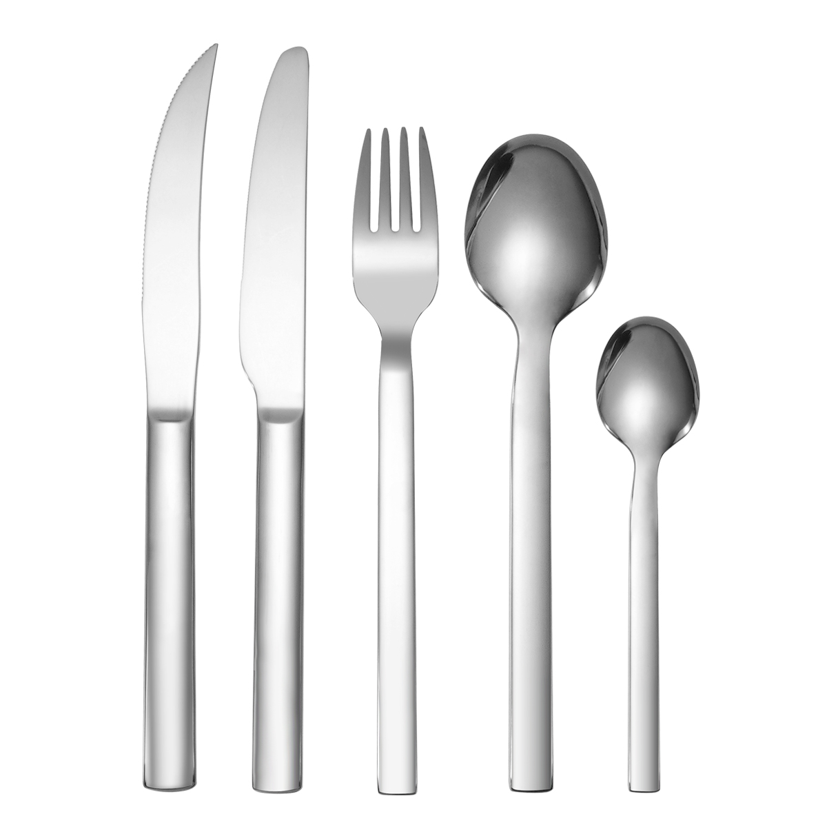 5 Pieces Thick Stainless Steel Cutlery Set