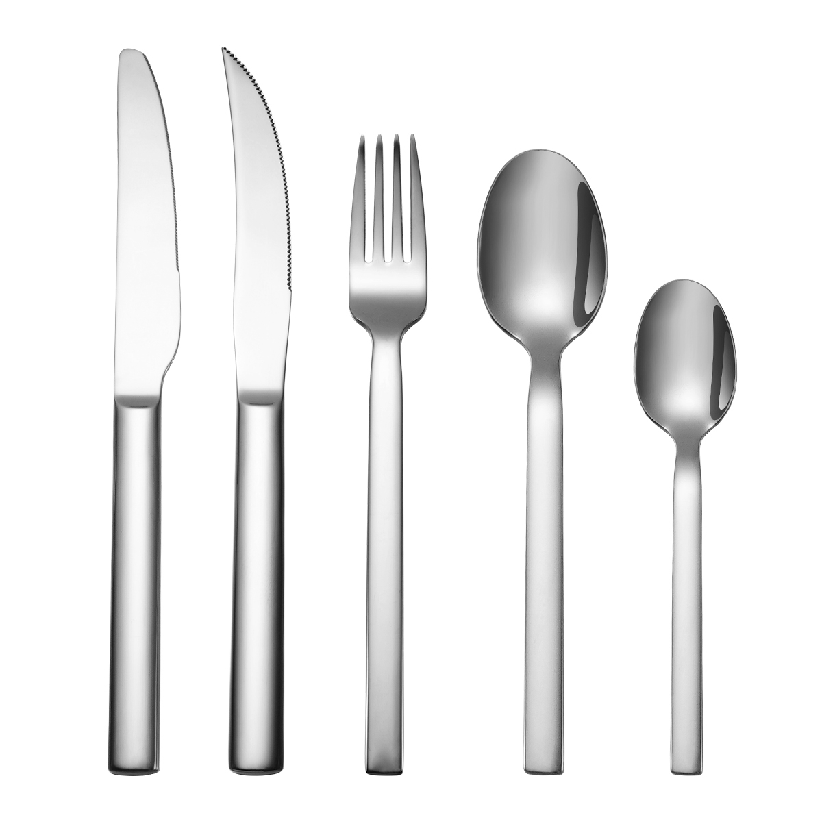 5 Pieces Thick Stainless Steel Cutlery Set