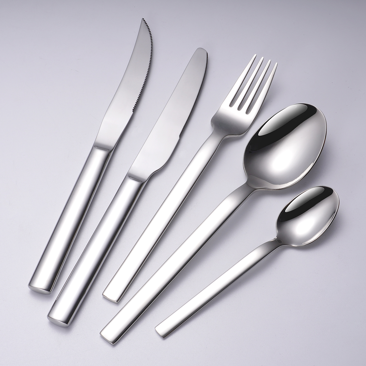 5 Pieces Thick Stainless Steel Cutlery Set
