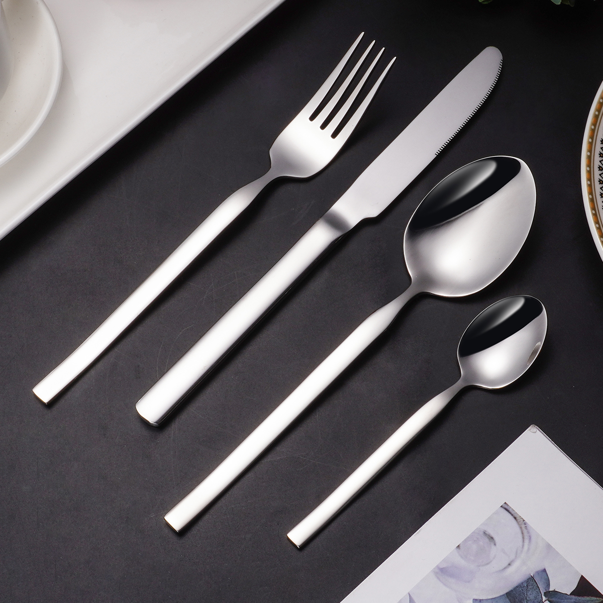 4 Pieces Mirror Polished Stainless Steel Cutlery Set