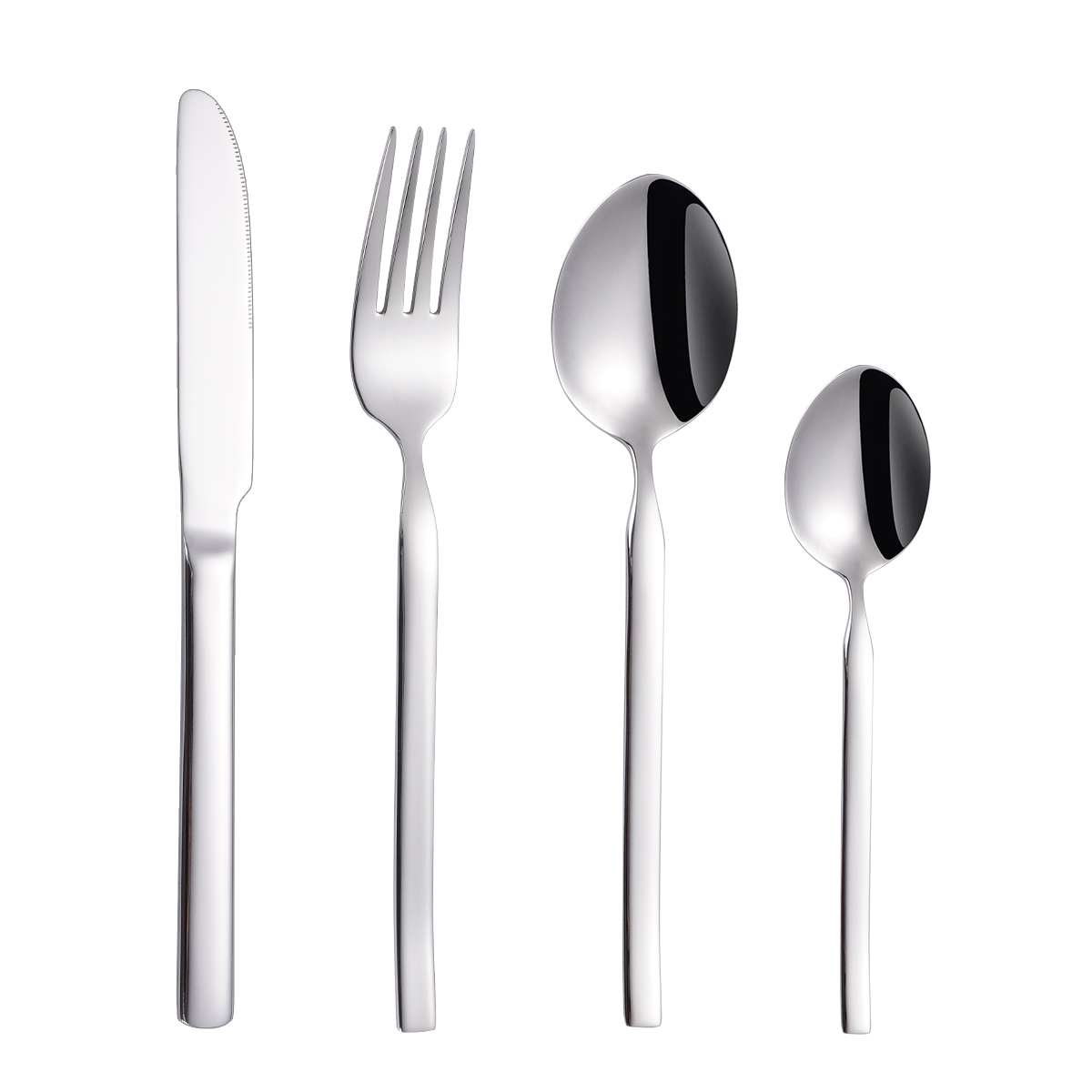 4 Pieces Mirror Polished Stainless Steel Cutlery Set