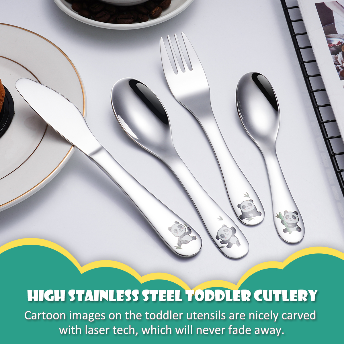 Cute Cartoon Stainless Steel Tableware