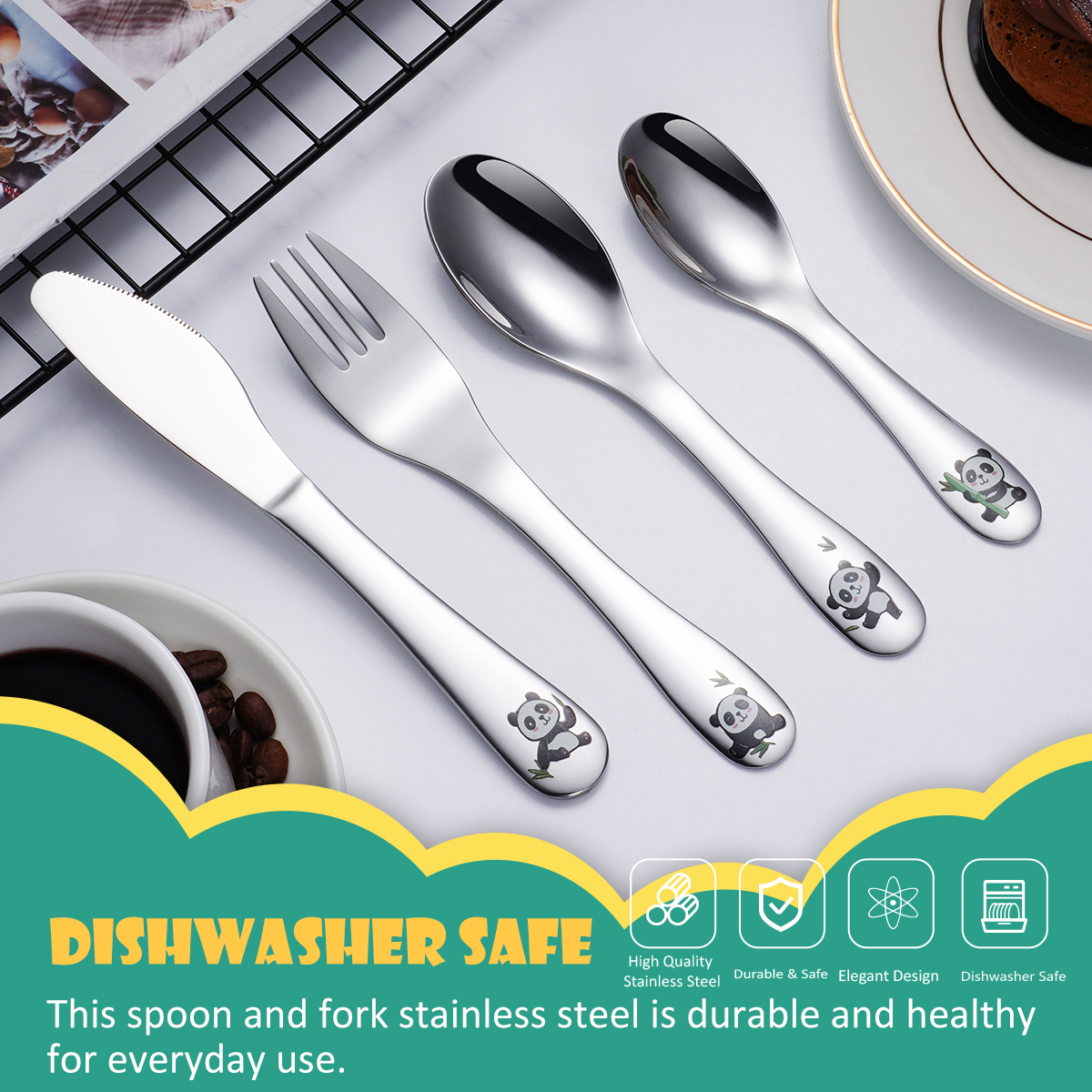 Cute Cartoon Stainless Steel Tableware