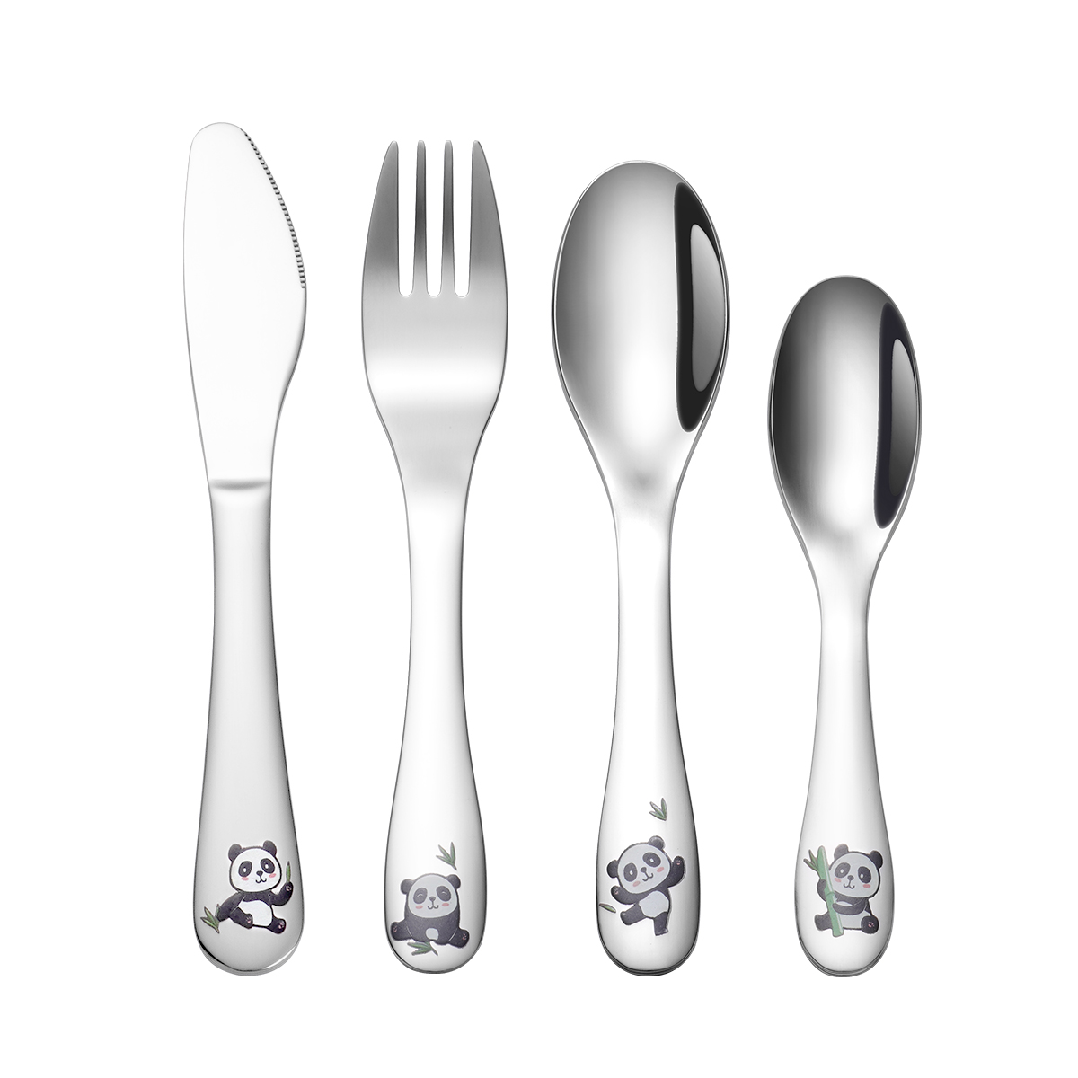 Cute cartoon plastic stainless steel tableware